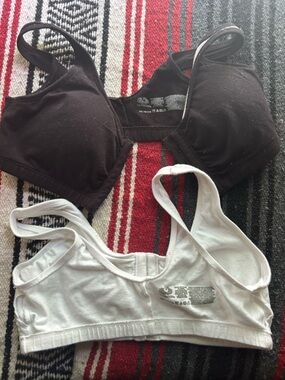 Fruit of the Loom Black and White Cotton Bras - 2 Pack